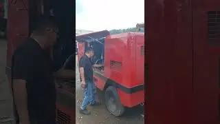 Airman japan 655cfm air compressor loading air test video 📹