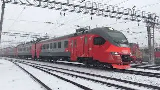 Новьё с приветом! Электропоезд ЭП3Д-0141 с пригородным поездом №6366 Спасск-Дальний &mdash; Владивосток