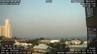 Cha Am Ocean Time Lapse Video 20260120