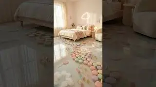 Candy Cloud Epoxy Floor  Kawaii Dream Room Tour  #interiordesign