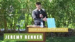 Jeremy Renner Backyard Jeep Press Conference