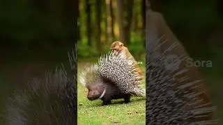 Don't touch the porcupine#aivideo #aianimation #porcupine#sora2#monkey