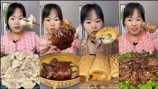 Eating Dumpling | Pig's Feed | Tiger Skin Rolls Cake | Coke Chicken Wings by Xiaoyun