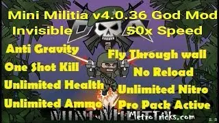 Mini Militia invisible and wall hack v4.0.36{god mod}