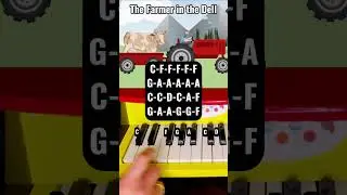 Tutorial how to play the nursery rhyme 'The Farmer in the Dell' on a toy piano.  #pianotutorials