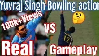 Real vs Real Cricket 20 gameplay Yuvraj Singh bowling action #shorts #yuvrajsingh #realcricket20