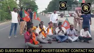 ABVP and NSUI protested in support & tried to storm the college Student union leaders #breakingnews