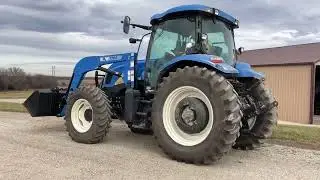 BigIron Online Auction 1-28-2026 =LX7009= 2008 New Holland T6070 MFWD Tractor W/K-W 1760 Loader