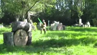 Lightsaber blocking paintball