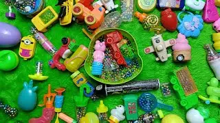 Asmr color balls and various candy container characters, there are bear, mixer truck and others