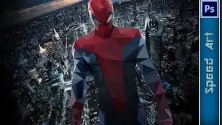 Photoshop Speed Art | Geometric Spiderman