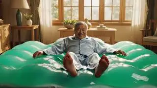 A Man Jumping on a Jelly Bed #JellyBed#FunVideo#RelaxingVideo#FunnyShorts#DreamyVideo#Reels
