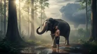Surviving a Monsoon Flood with an Indian Elephant | Realistic Jungle Adventure Scenes in 8K