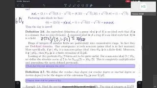 CTNT 2022 - Algebraic Number Theory (Lecture 3) - by Hanson Smith
