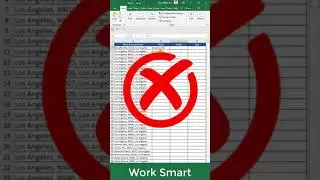 Work smart | Excel Shortcut Key