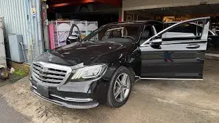 Mercedes-Benz奔馳S450後座椅前雜誌袋斷裂，後座椅背皮面脫落！