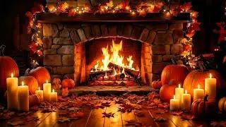 🔥 Crackling Fireplace & Relaxing Jazz Piano Music Ambience ⏐ Cozy Night Jazz Ambience