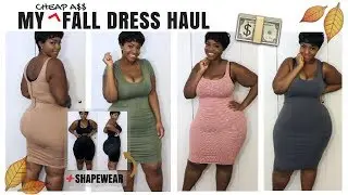 A Cheap AF Fall Dress Try-On Haul | feat. Ross | Plus Size/Curvy | Chelcie J