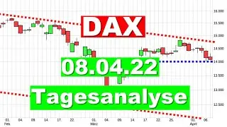 DAX Charttechnik ✯ Tagesausblick ✯ Analyse f&uuml;r 08.04.2022 Aktien Wertpapiere traden geldanlage news