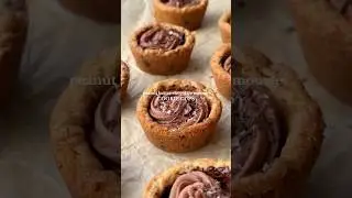 Peanut Butter Chocolate Mousse Cookie Cups - RECIPE IN DESCRIPTION