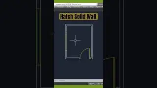Hatch Solid Wall Quickly #autocad #yqarch #architecture