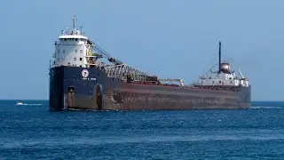Great Lakes freighter John D. Leitch entering the St. Clair River
