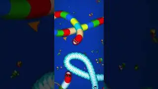 Wormszone Magic🐍 Game play #Short # #worms #youtubeshort #slitherio#wormatio#gamesgames
