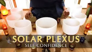 Solar Plexus Chakra Sound Bath | Crystal Singing Bowl Meditation | Assertion Meditation | 324 Hz