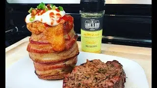 Foodie Fridays | Loaded Volcano Baked Potato Wrapped in Bacon