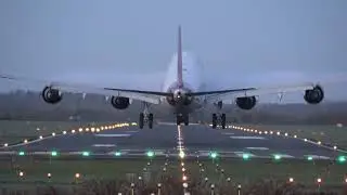 Cinematic Aviation 4K European Cargo A340-600 landing from Chengdu (CTU) Bournemouth Airport EGHH