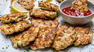How To Make Chicken Fritters - Cheesy Chicken Fritters Recipe (Keto Recipe) - Blondelish