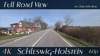 Schleswig-Holstein, Germany: Bundesstra&szlig;e B5 / B202, T&ouml;nning - Witzwort - 4K (UHD/2160p/60p)