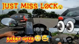 just miss lock😧/தாத்தா வராத😳😓 #bike #rider #trip #tamil #vairalvideo 