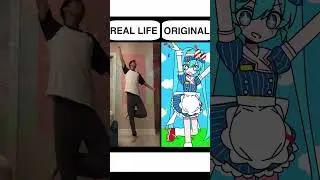 Mesmerizer Original vs Real Life! 🗣️🔥🩵 #shorts #hatsunemiku #vocaloid