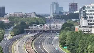 Dulles Airport Toll Road and Access Roads 4k File Footage