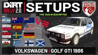 Volkswagen Golf GTI | TT SETUPS V2 | 13 Locations | DiRT Rally 2.0