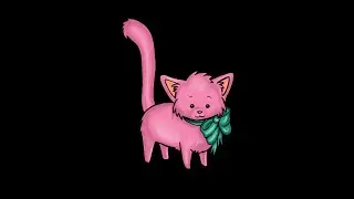 Kitty Cat Bow KJArting 3NOV2015 #art #artist #digitalart #digistamp