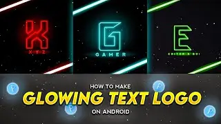 How To Make Glowing Neon Text Logo 🥰 || Create Glowing Text Logo 🔥|| Neon Logo Tutorial.