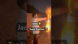 Jaadu 💥Tagda Reaction🤣 #lifewithsrishti #comedy #viral #shortsvideo #fireworks #crackers #reaction