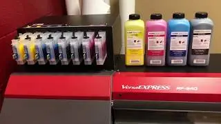 Roland RF640 printer with compatible Max2 Inks