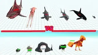Avian vs Aquatics - Animal Revolt Battle Simulator - ARBS