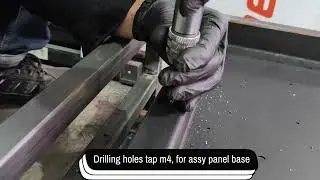 Assy base panel Agv drill and tap hole #engineering 