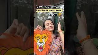 Day 48&hearts;️ Lion face mask | How to make lion mask | Lion craft #facemask #lion #diy #100dayschallenge