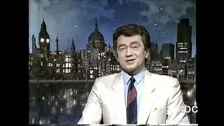 Thames Tom Edwards reading the news in-vision x 2 31st December 1987 into 1988 2 of 2