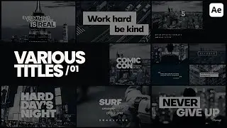Dynamic Animated Titles Mix Pack - After Effects Template