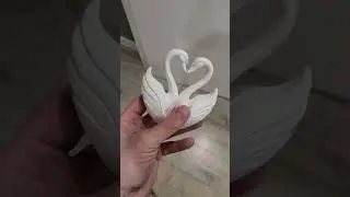 3d Лебеди на 14 февраля #3d #3dprinting #music #top #art #шортс #handmade #14февраля #shorts