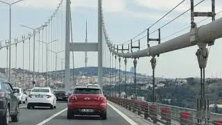 نمای زیبا از پل معروف 15 تیموز استانبول 2/3/2021 15Temmuz köprüsü İstanbul