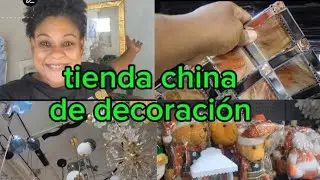 Comprando decoración en otra tienda china 
