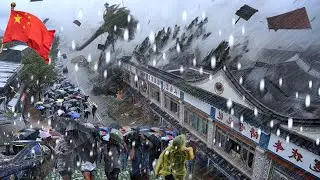 China in CHAOS! Twin Typhoons Kajiki CRUSH Hainan, Guangdong | Incredible Moments Caught on Camera