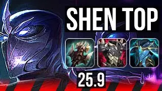 SHEN vs NASUS (TOP) | 8/2/17 | EUW Master | 25.9